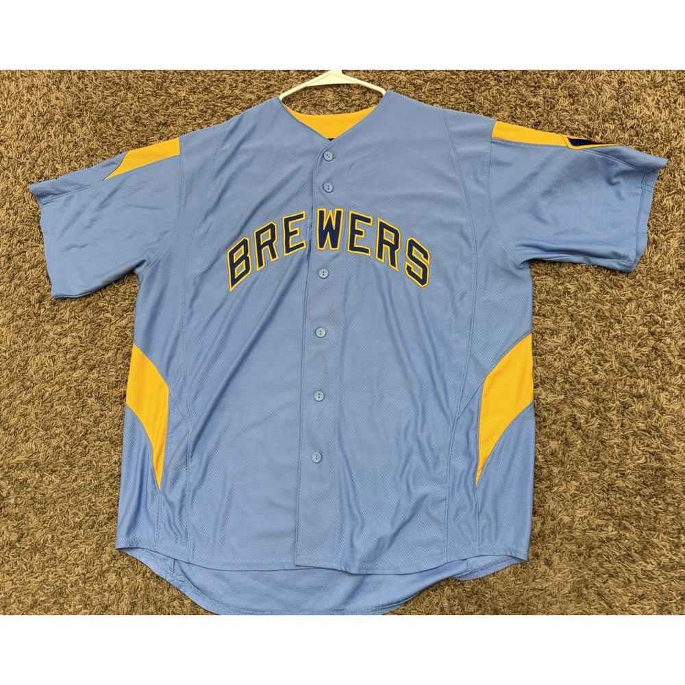 Cooperstown Collection MLB Milwaukee Brewers Prince Fielder #28 Jersey Sz XL